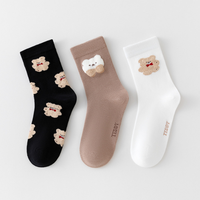 Vente chaude dames dessin animé Animal conçu chaussettes femmes mi-mollet doux mignon mode drôle chaussettes