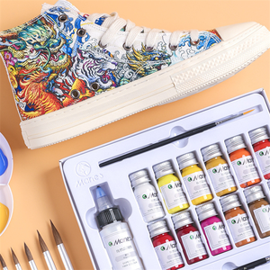 Marie của 12/18/24/36 Màu sắc nhuộm vải sơn thiết lập cho sợi quần áo sáng 12ml màu sắc cho vải & giấy sơn - Product Image 2