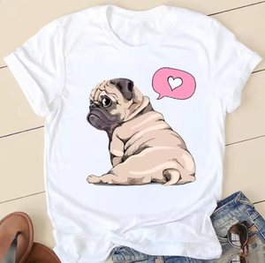 Camisetas Sweet Love <span class=keywords><strong>Pug</strong></span> <span class=keywords><strong>para</strong></span> mujer - Product Image 1