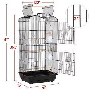 Papağanlar için en iyi kafes Lovebird Cockatiel Parakeets 59.8 inç kafes ile oynamak üst ve standı Metal kuş kafesi