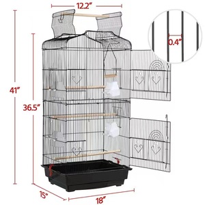 Factory Cheap Price Metal Bird Breeding bird cage parrot with Feeder Cups Birds Cage Big Cage