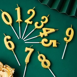 Goldene Zahlenkerzen Kuchen-Zahlenkerzen für Geburtstagsfeiern - Product Image 4