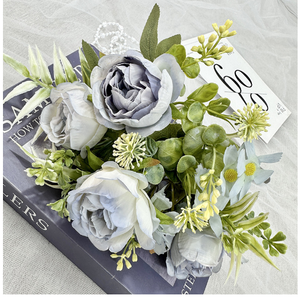 New Artificial Peony Bunches for Wedding and Home Decor Elegant Small Artificial Flowers for <b>Table</b> Decoration - Product Image 4