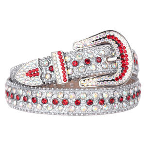 Ceinture unisexe en PU bleu avec boucle en alliage et diamants, style européen et américain, commerce extérieur transfrontalier, ceinture de plongée B003 - Product Image 6