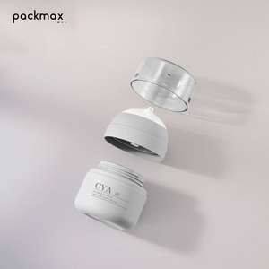 30g/50g PETG double-layer airless cream <b>jars</b> with dust cap – refillable face cream & lotion cosmetic packaging - Product Image 2