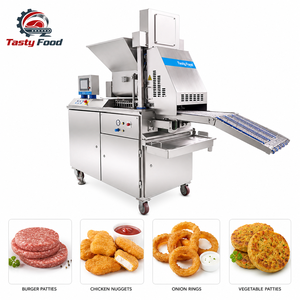 เครื่องทำเนื้อปั๊ตตี้อัตโนมัติสำหรับอุตสาหกรรม ขนาดสายพานกว้าง 400 มม. สำหรับไก่นักเก็ตและเค้กปลา - Product Image 6