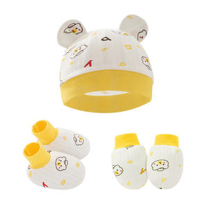 Ensemble de chaussons et <span class=keywords><strong>bonnet</strong></span> à oreilles d'ours mignon pour bébés garçons et filles, nouveau-nés, 0-6 <span class=keywords><strong>mois</strong></span> - Product Image 5
