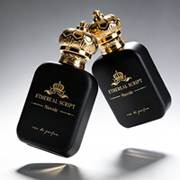 Nouveau produit, flacon de parfum de luxe personnalisé, flacon de parfum en verre de 100 ml, flacon vaporisateur personnalisé avec bouchon en métal pour parfum, 30 ml, 50 ml