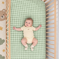Drap-housse pour lit bébé en jersey GOTS 100 % coton super doux et respirant, pour matelas de berceau standard pour enfants