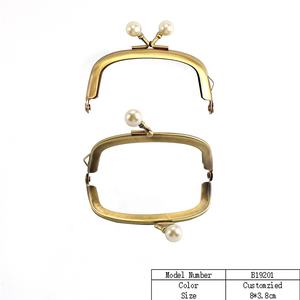 अनुकूलित थोक मनका सिर आकार आधा दौर पर्स धातु चुंबन ताला फ्रेम बैग फ्रेम बंद होने - Product Image 2