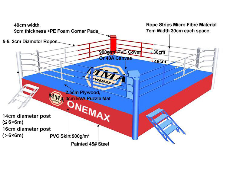MMAケージ ボクシングリング MMAケージ 14x14オクタゴン｜カスタマイズ可能なプロ仕様