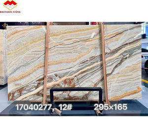 لوح عقيق أونيكس مصقول متعدد الألوان بتصميم حديث، حجر رخام أونيكس شفاف بألوان قوس قزح للديكور الداخلي بسعر المصنع - Product Image 6