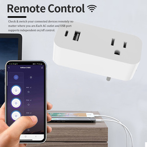 US Smart WiFi <b>Socket</b> 16A <b>Universal</b> Power Plug Outlet With USB Port for Home Automation - Product Image 2