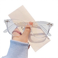 Lunettes anti-lumière bleue à monture transparente, unisexe, verres clairs, lunettes rétro, vente en gros