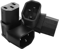 Adaptateur d'extension d'alimentation IEC 320 C14 3 broches mâle vers C13 femelle PDU PSU UPS Prise pour support mural TV LED LCD