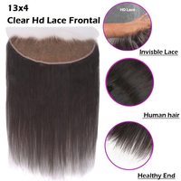 Lace Frontal HD 13x4 en cheveux humains brésiliens vierges ultra-lisses, avec effet de fusion, Super Double Drawn, cuticules entièrement alignées