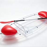 Nouveauté : Kayak transparent en cristal pour 1 personne, canoë à fond transparent, embarcation de sport nautique pour une seule personne