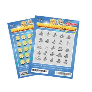 Custom Afdrukken Lucky Card Scratch Off Loterij Tickets Lotto Papier Loterij Kraskaart