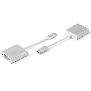 2020 newest reversible USB type-C to VGA adapter cable in white