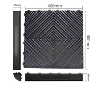 Fabrik-Großhandel 400*400*18mm Rutschfeste Garagenbodenplatten PP Ineinandergreifende Bodenplatten Modulare Werkstatt-Garagenbodenfliesen