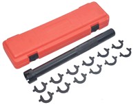 Outil de réparation automatique 12 pièces Kit d'outils de retrait de biellette intérieure Master avec 12 adaptateurs Crowfoot