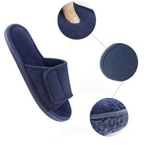 Pantuflas de <span class=keywords><strong>Casa</strong></span> Extra Anchas y Cómodas, Ajustables, con Punta Abierta, de Espuma Viscoelástica, para Diabéticos, para Interiores, para <span class=keywords><strong>Hombre</strong></span> - Product Image 6