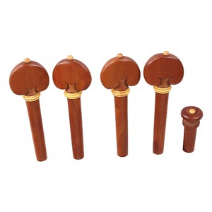 7-Mảnh Táo Tàu Gỗ Violin Phần Thiết Lập Bao Gồm 1 Tailpiece 4 Chỉnh Pegs 1 Chin Phần Còn Lại 1 <span class=keywords><strong>Endpin</strong></span> Phụ Kiện Cho 4/4 Violin - Product Image 4