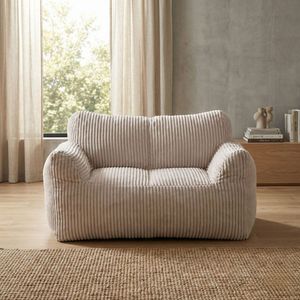 Modern Two Seat Convertible Reclining <b>Sofa</b> <b>Chair</b> with Shredded Foam Bean Bag Design Floor <b>Sofa</b> <b>Bed</b>,Corduroy Foam Leisure <b>Sofa</b> - Product Image 2