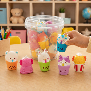 Novelty Random Animal Drink Squishy <b>Pack</b> Slow Rising Foam Sensory Stress Toys Holiday Presents For Young Students - Product Image 5