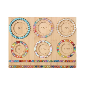 Eco-Friendly Bamboo Bead Board for Jewelry Bracelet Making DIY Wood Crafts Painted Wooden Boxes Wall Signs