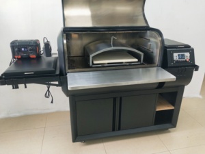 Ahumador de pellets de alta gama con wifi, doble <span class=keywords><strong>pared</strong></span>, resistente <span class=keywords><strong>a</strong></span> 900F, con aplicación, ideal para cocina exterior, barbacoa de pellets. - Product Image 4