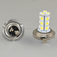Feux antibrouillard de voiture blancs 12V H7 18SMD 18LED 5050 Ampoule antibrouillard de voiture Autres accessoires d'éclairage de voiture pour rénovation/mise à niveau