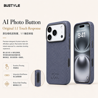 Casing Ponsel Kulit Kaviar Asli Magnetik untuk iPhone 18 17 16 Pro Max dengan Tombol Foto AI Logo Kustom OEM