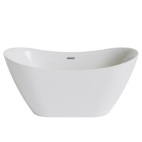 Baignoire autoportante en acrylique pour villa, à deux extrémités surélevées, de haute qualité, avec fonction bain à remous