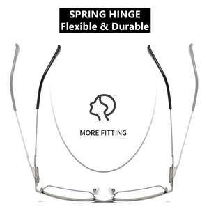 Lunettes œil de chat rectangulaires pour hommes, bloquant la lumière bleue, alliage d'or fauve classique, charnière élastique 2025 - Product Image 5