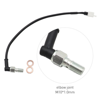 Interrupteur hydraulique accessoires de moto ligne d'interrupteur de frein modifiée M 10x1.25 1.0 coude universel à tête droite