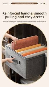 منظم خزانة ملابس كبير غير منسوج قابل للطي لخزانة الملابس في الحمام لتنظيم الأدراج - Product Image 5