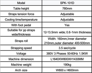 เครื่องรัดกล่องอัตโนมัติ SPK-101D สำหรับงานหนัก ระบบไฮดรอลิก 380V พร้อมมอเตอร์ปั๊มและ PLC สำหรับบรรจุภัณฑ์ไม้ ใช้งานง่าย - Product Image 2
