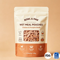 Sachet Doypack Personnalisé Imprimé pour Aliments pour Animaux avec Fenêtre et Encoche de Déchirement pour Croquettes et Friandises pour Chiens et Chats – Vente en Gros