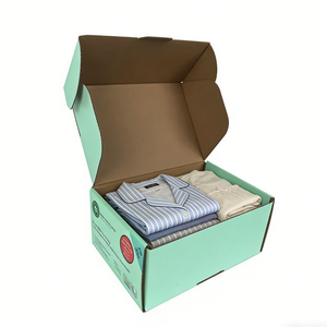 กล่องไปรษณีย์กระดาษลูกฟูกพิมพ์ลายตามสั่ง กล่องบรรจุภัณฑ์เสื้อยืด พร้อมออกแบบโลโก้ฟรี - Product Image 4