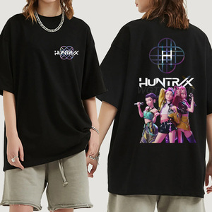 T-shirt a maniche corte stampata KPop Girl Hunter Witch Hunter XS, top basic ampio in poliestere lavorato a maglia, estivo, per <span class=keywords><strong>il</strong></span> commercio transfrontaliero - Product Image 1