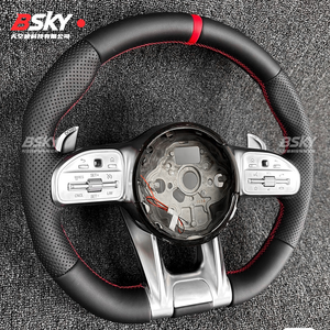 Convient pour <span class=keywords><strong>Mercedes</strong></span> Benz W204 W205 W211 W212 W222 W213 W218 <span class=keywords><strong>W219</strong></span> GLE GLA CLA <span class=keywords><strong>Volant</strong></span> en cuir amélioré - Product Image 2