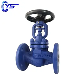 PN10 PN16 PN25 WCB GS-C25 Flange DN125 Bellow Seal Globe Valve