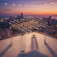 Table de football de luxe en verre trempé transparent, stable et durable, pour intérieur et extérieur