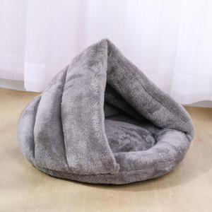 Cama para Mascotas de Tamaño Pequeño, Estilo Moderno, Sólida, Cálida para Invierno, Cómoda y Suave, Tipo Yurta, Cerrada, con Colchoneta, Disponible en Stock, Bolsa de Dormir para Gatos - Product Image 3