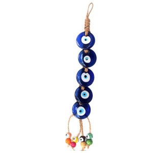 Tapiz de Pared de Ojos Azules Tejidos con Cuerda de Cáñamo, Tapiz de Ojo del <span class=keywords><strong>Diablo</strong></span> con Pequeños Ojos Coloridos - Product Image 5