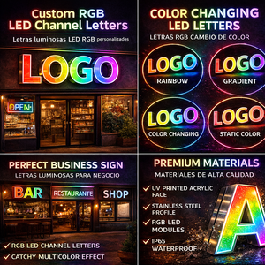 Custom RGB LED Channel <strong>Letters</strong> Sign Custom RGB LED Channel <strong>Letters</strong> Sign Rainbow LED <strong>Letters</strong> Sign Gradient Color LED <strong>Letters</strong> - Product Image 4