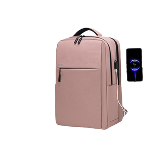 Sac à dos professionnel en cuir imperméable de 15,6 pouces avec fonction USB antivol, logo personnalisé, pour hommes/femmes, collège, lycée, sac à fermeture éclair - Product Image 3