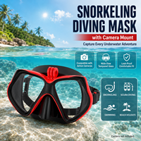 Masque de plongée pour femmes adultes, verre trempé, vue large, étanche, lunettes en silicone confortables pour la piscine et la plongée en apnée