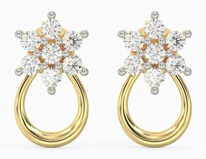 Boucles d'oreilles clous abordables en moissanite imitation diamant, boucles d'oreilles clous en moissanite pour mariage pour femmes - Product Image 1